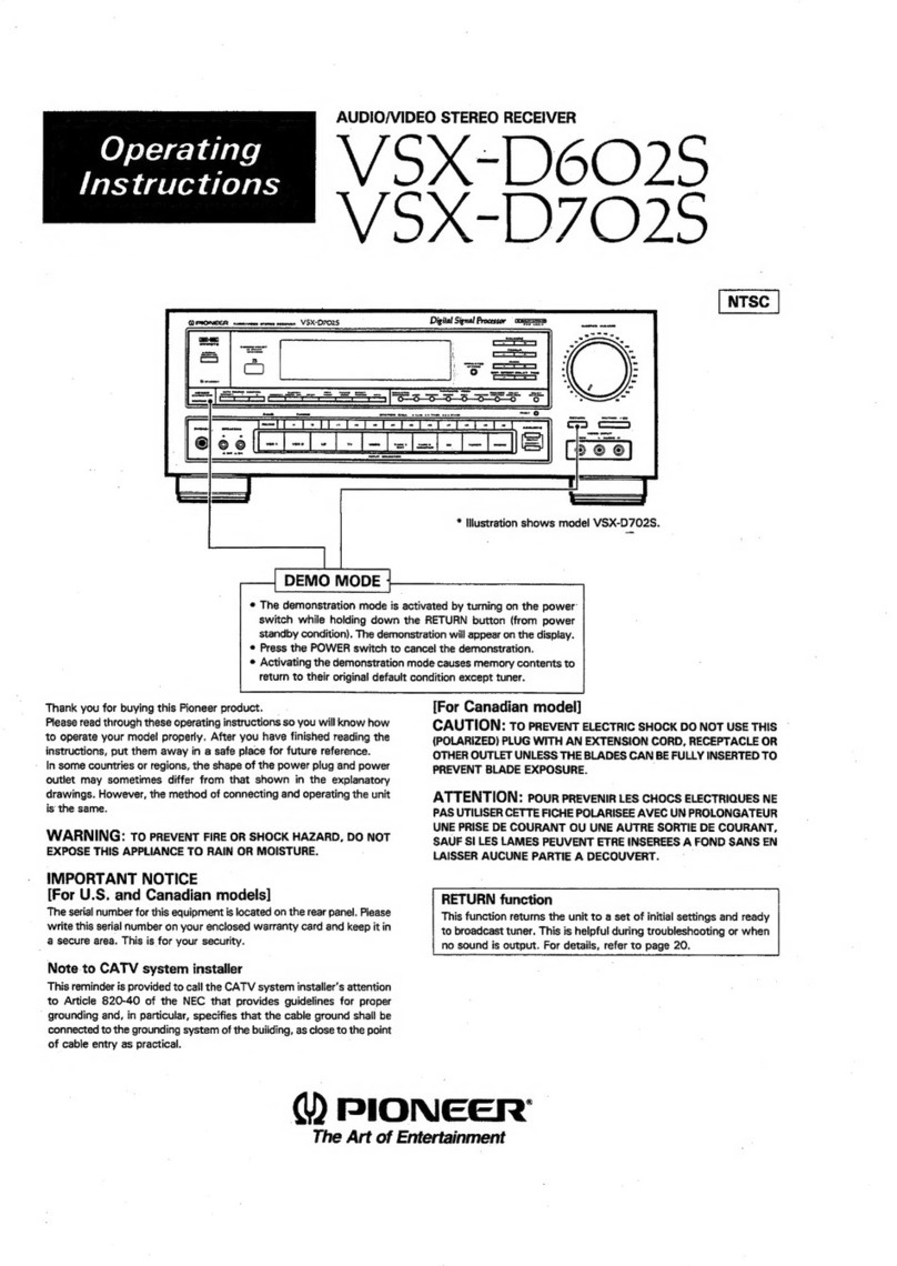 Pioneer VSX-D6025 operating instructions
