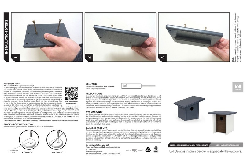 Loll Designs PITCH installation instructions Loll Designs PITCH installation instructions