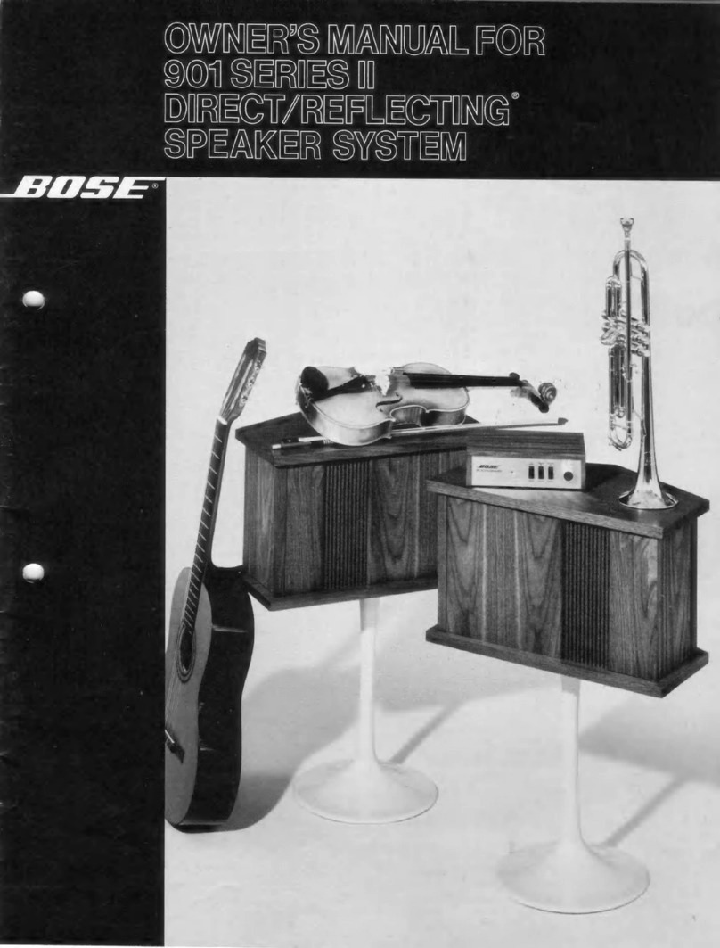 Bose 901 Series II User manual