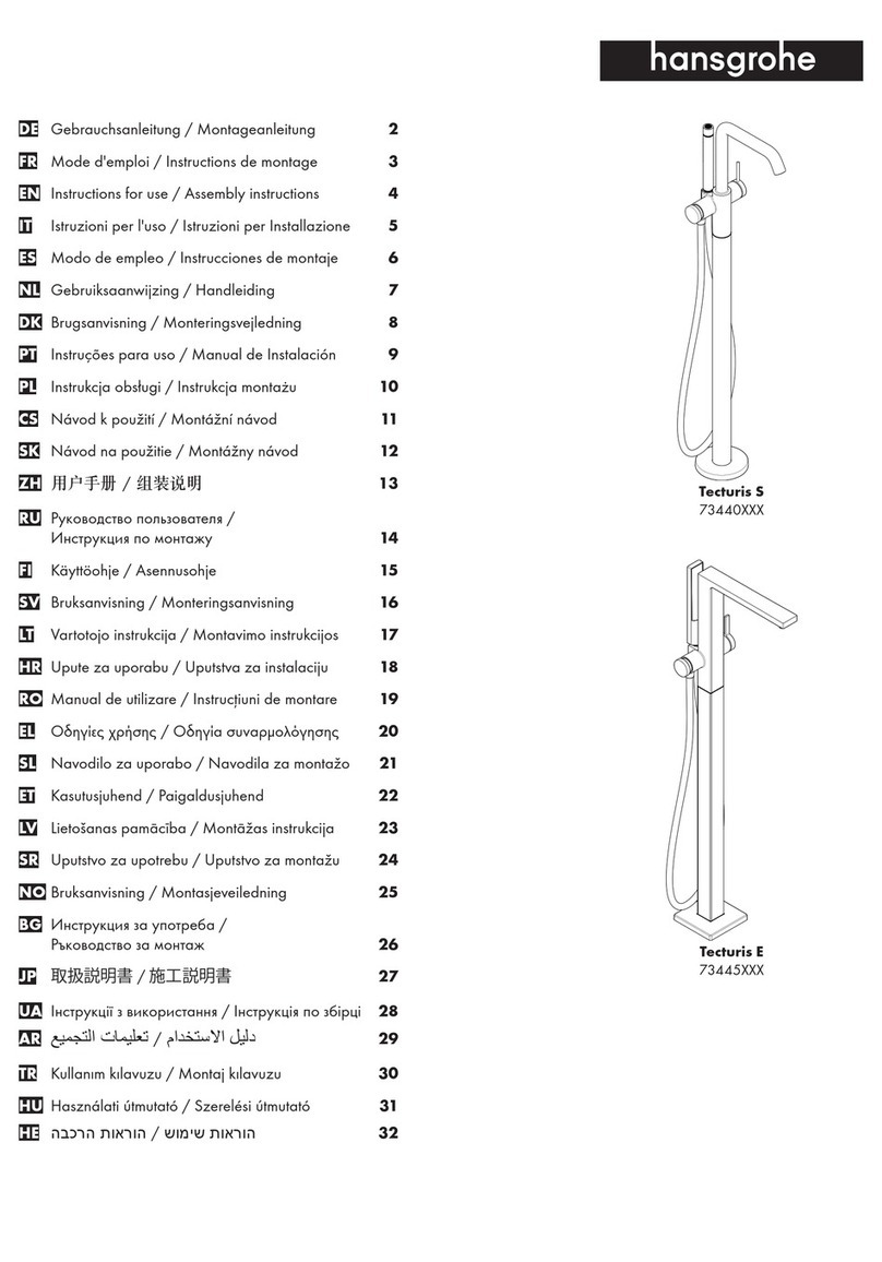 Hans Grohe Tecturis S 73440 Series Instructions for use