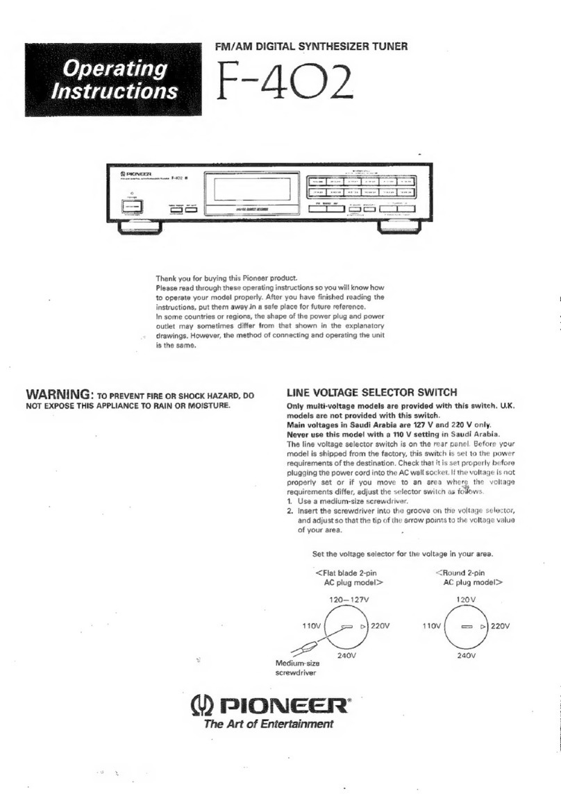 Pioneer F-402 operating instructions