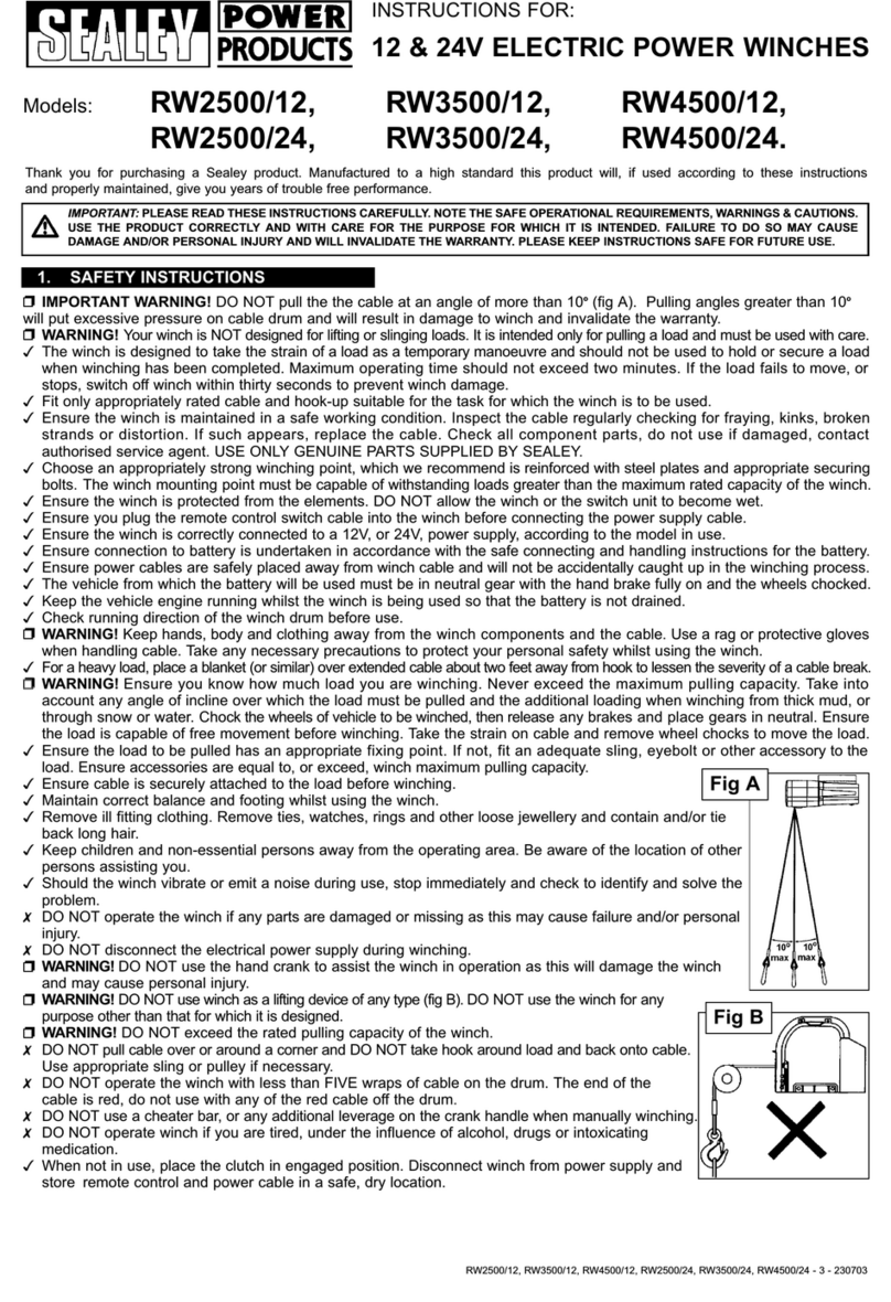 Sealey RW2500/12 instructions