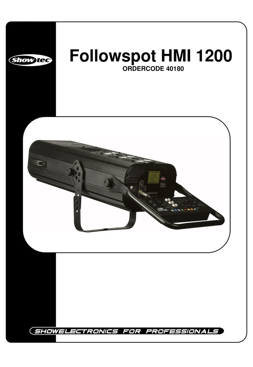 Show Tec Followspot HMI 1200 User manual