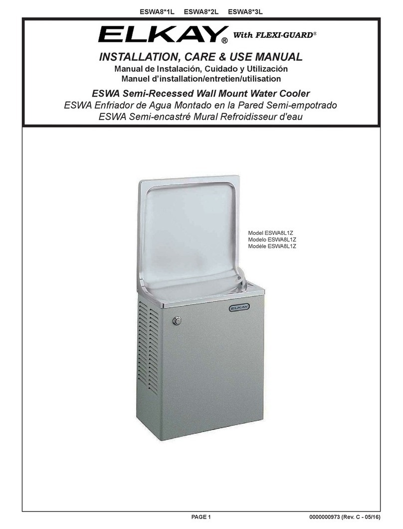 Elkay ESWA8 2L Series Installation manual Elkay ESWA8 2L Series Installation manual