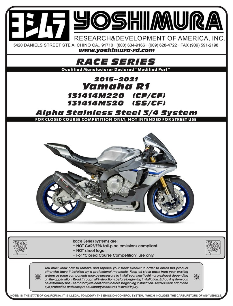Yoshimura RACE131414M220 User manual