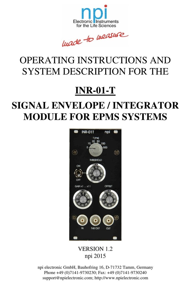 NPI INR-01-T Operating instructions