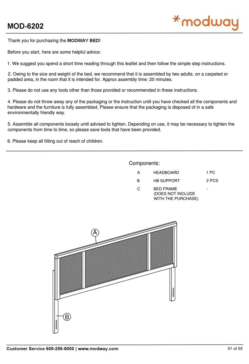 modway MOD-6202 Assembly instructions