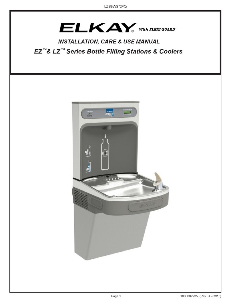 Elkay LZS8WS 2FQ Series Installation, care & use manual