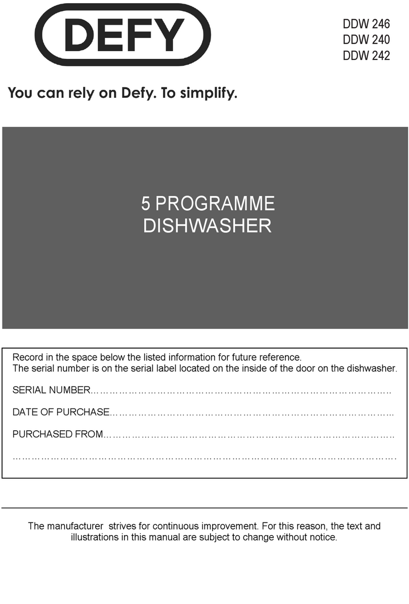Defy DDW 246 User manual