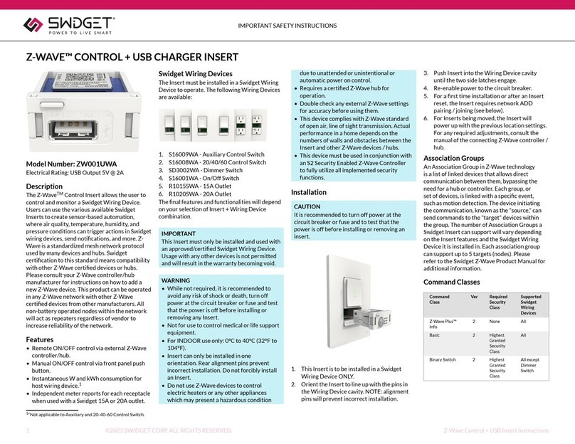 Swidget Z-WAVE manual