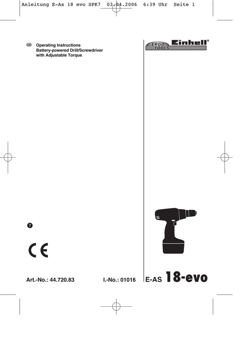 EINHELL ERGO TOOLS E-AS 18-evo User manual