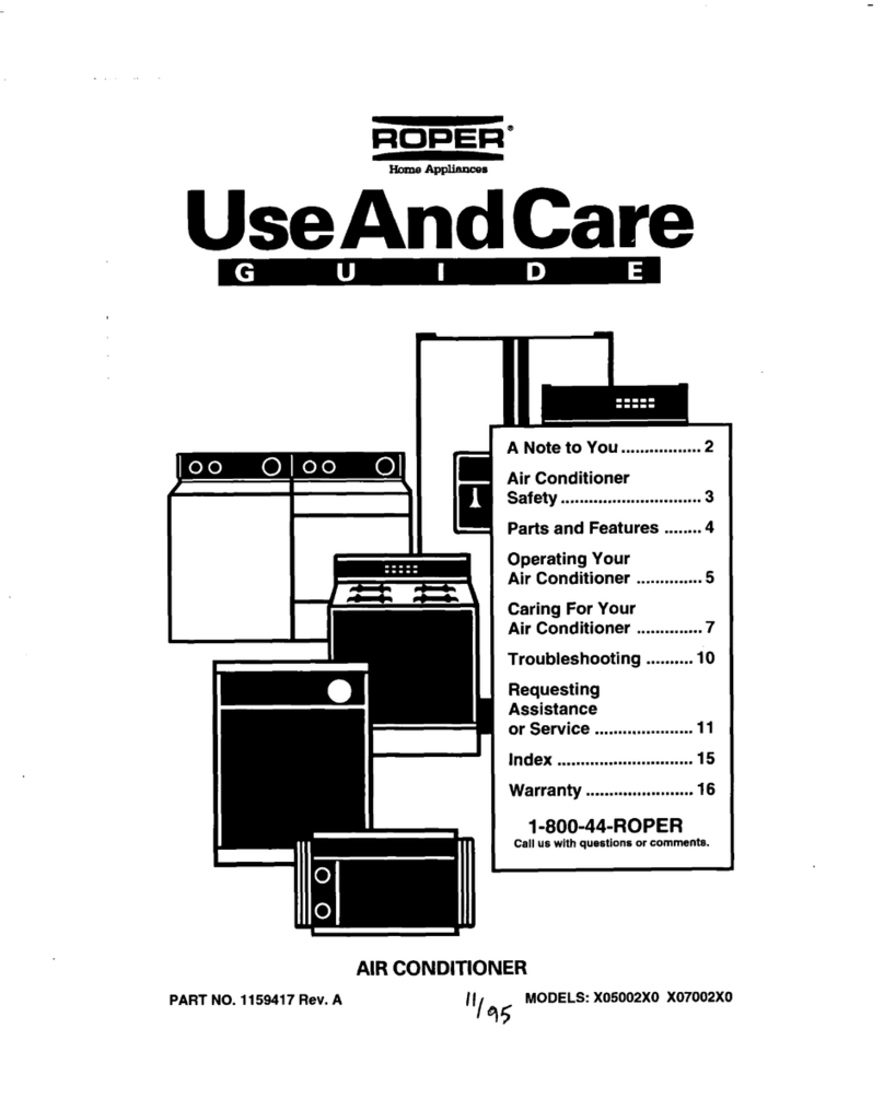 Roper X05002X05 User manual