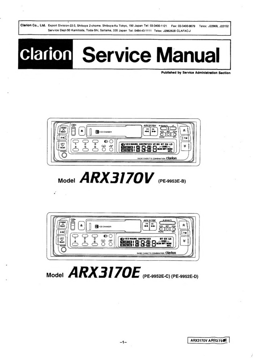 Clarion ARX3170V Service manual