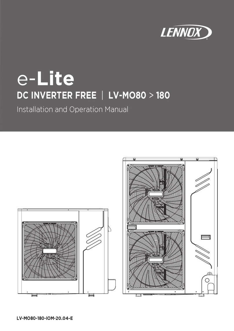 Lennox e-Lite LV-M080 Series User manual