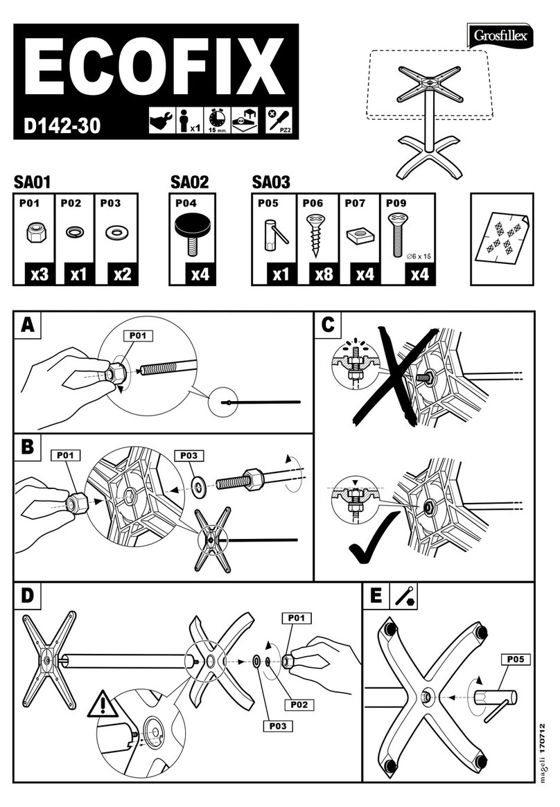 Grosfillex ECOFIX D142-30 User manual