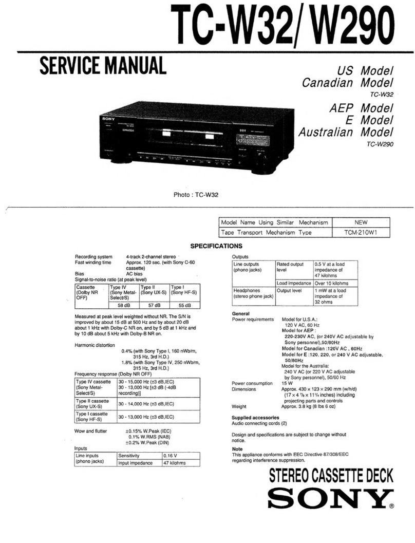 Sony TC-W32 Service manual