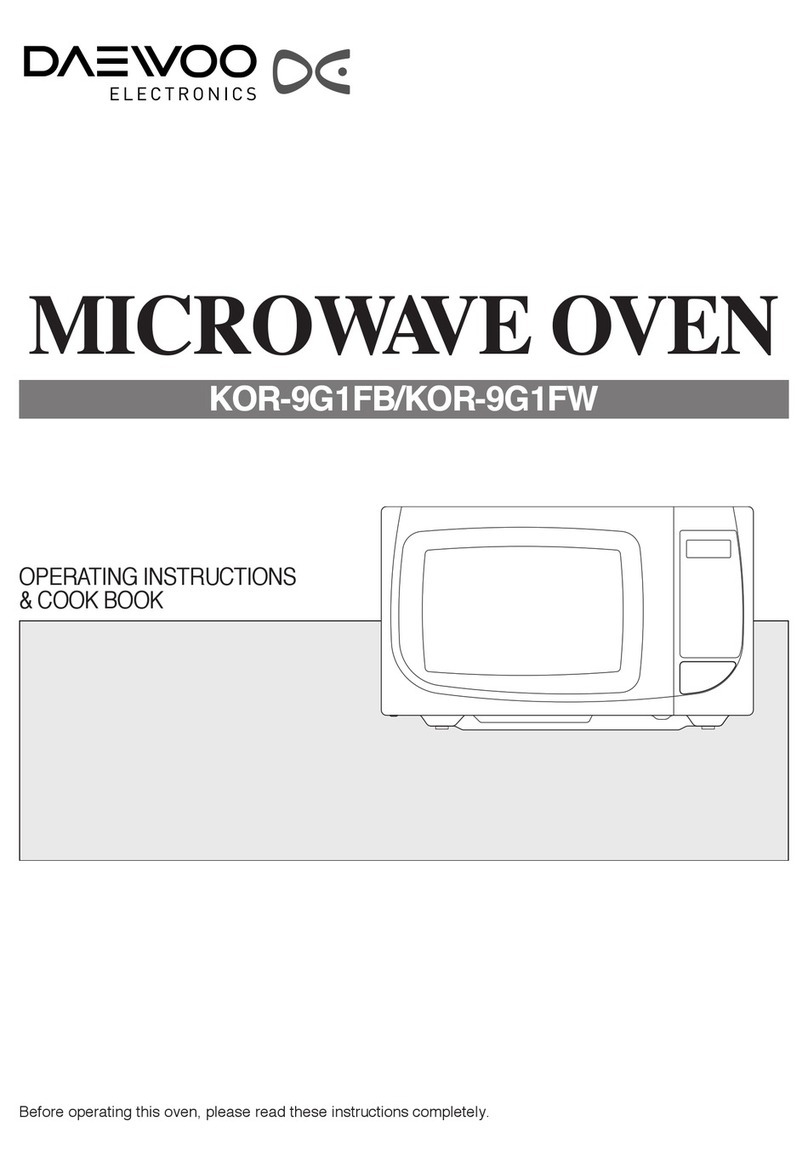 DAEWOO ELECTRONICS KOR-9G1FB Operating instructions & cook book
