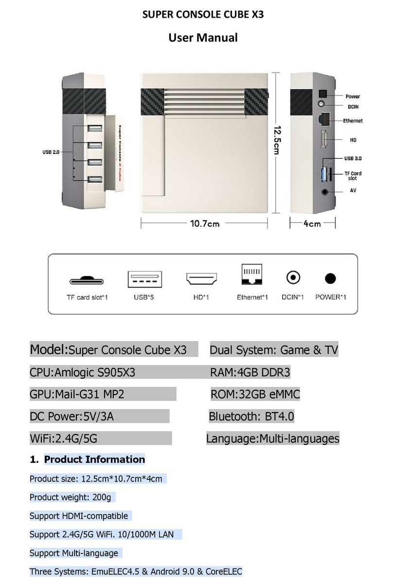 Kinhank SUPER CONSOLE CUBE X3 user manual