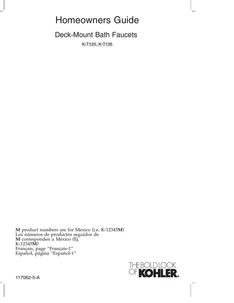 Kohler K-T135 User manual