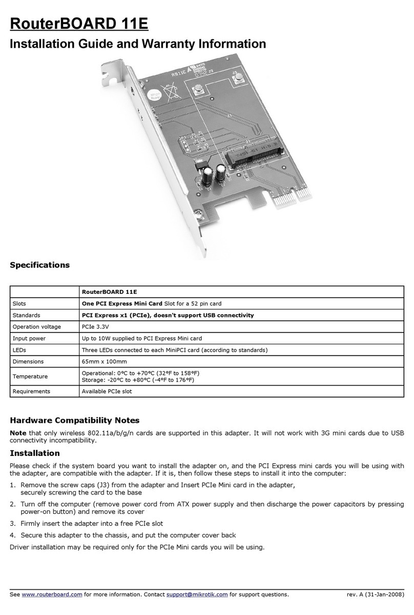 MikroTik RouterBOARD 11E User manual