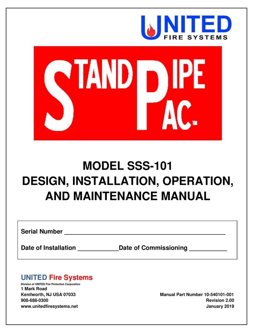 UNITED Fire Systems STANDPIPE-PAC SSS-101 Design, Installation, Operation, and Maintenance Manual
