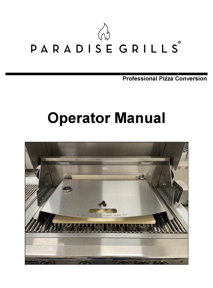 PARADISE GRILLS Professional Pizza Conversion Operator's manual