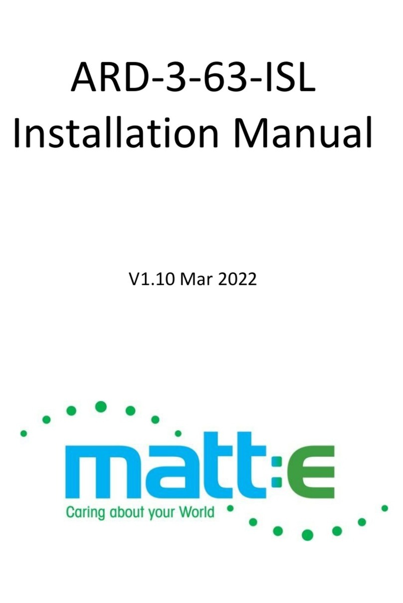Matt:e ARD-3-63-ISL User manual