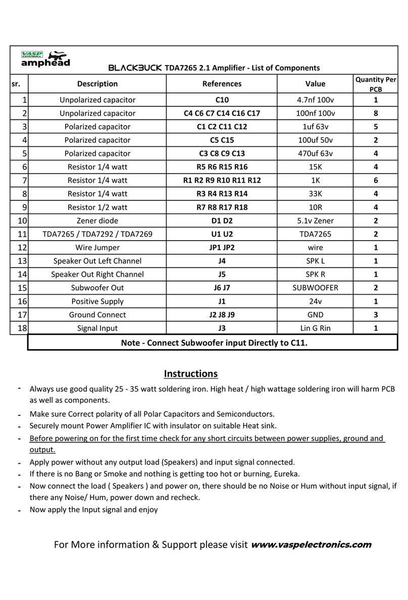 amphead VASP Blackbuck TDA7265 instructions