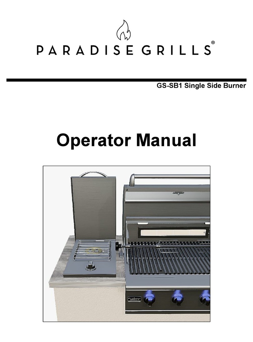 PARADISE GRILLS GS-SB1 Operator's manual