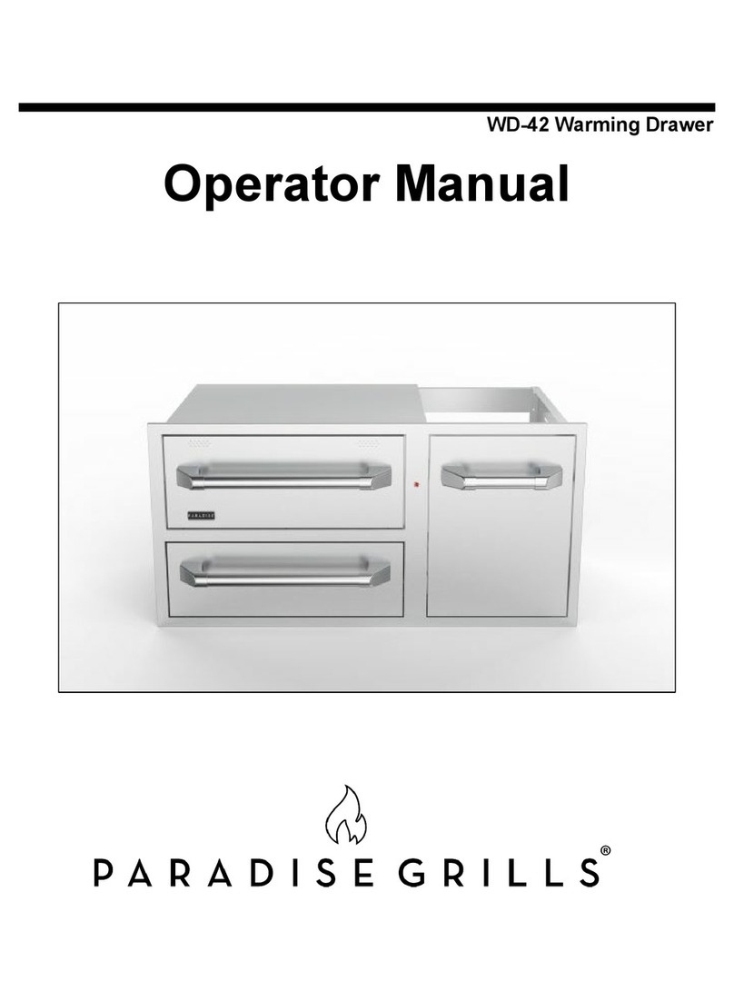 PARADISE GRILLS WD-42 Operator's manual PARADISE GRILLS WD-42 Operator's manual