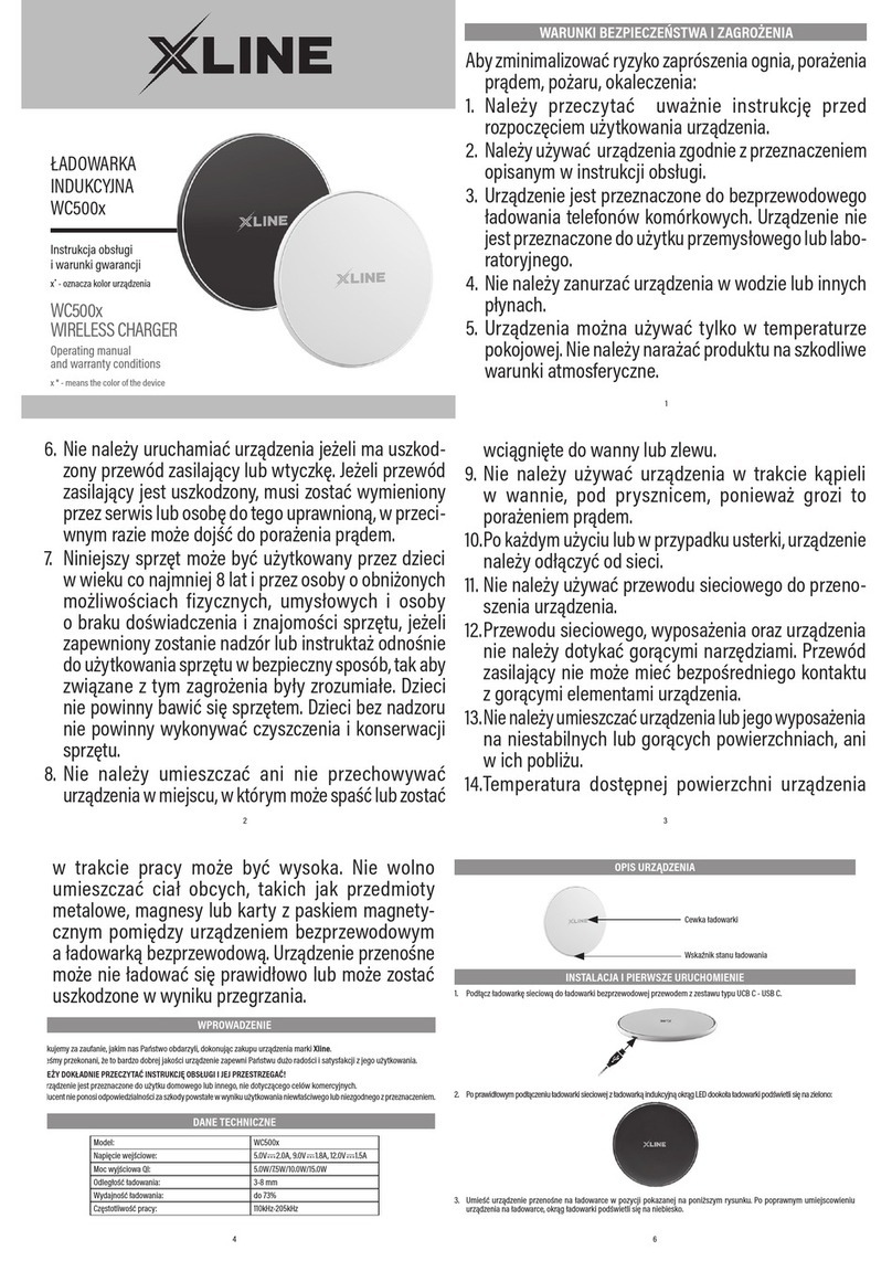 XLINE WC500 Series operating manual