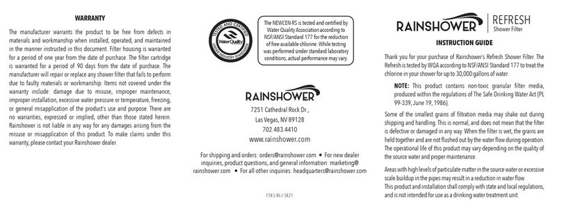 RAINSHOWER REFRESH Instruction guide