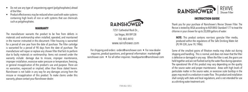RAINSHOWER REVIVE XSER-RS Instruction guide