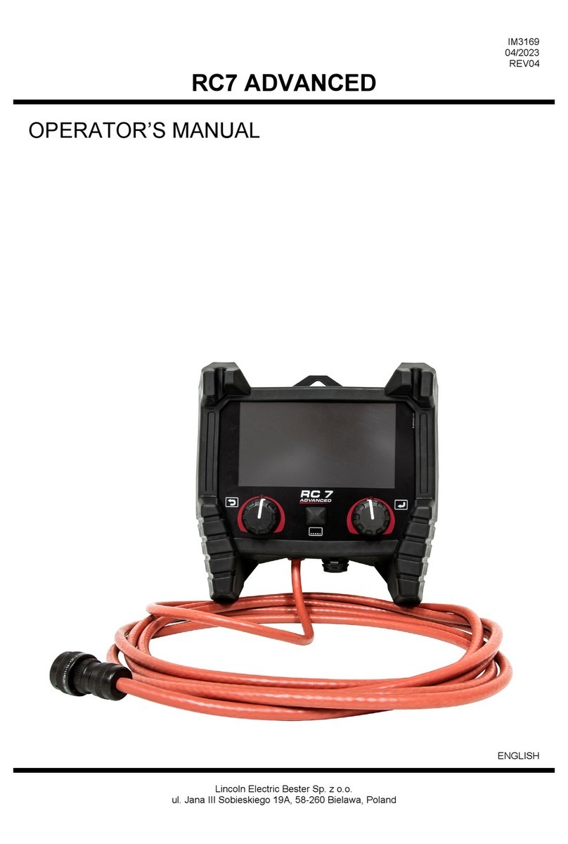 Lincoln Electric RC7 ADVANCED Operator's manual
