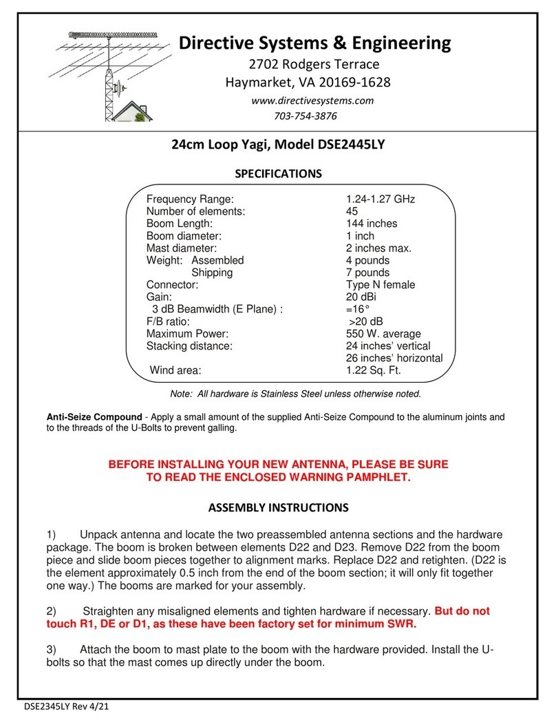 Directive Systems & Engineering DSE2445LY User manual Directive Systems & Engineering DSE2445LY User manual