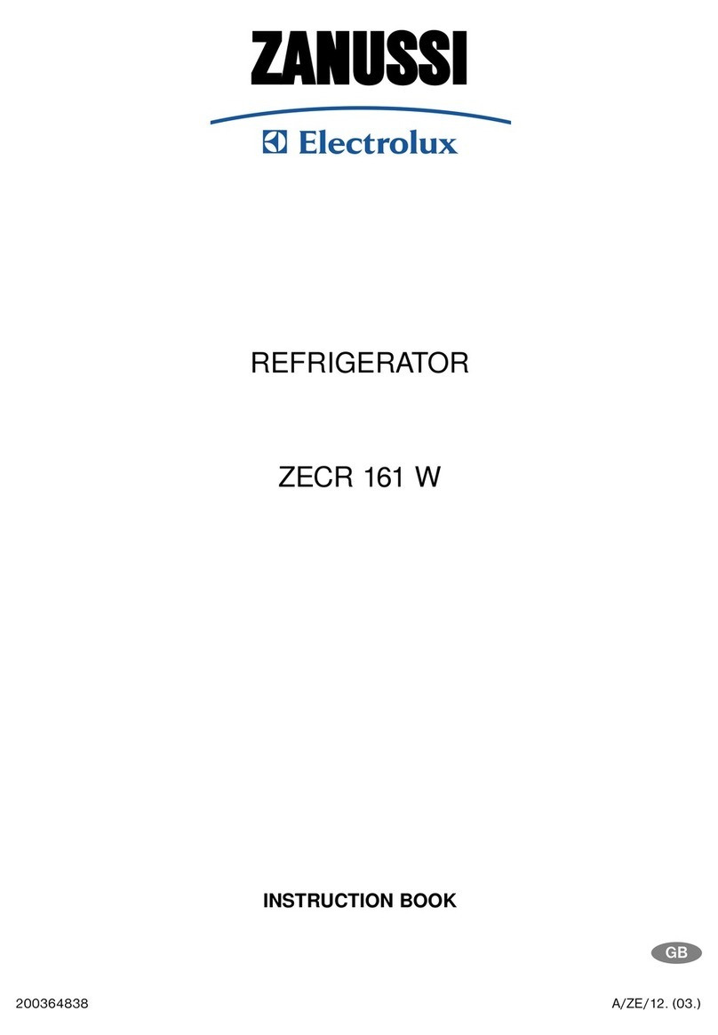 Zanussi ZECR 161 W instruction manual