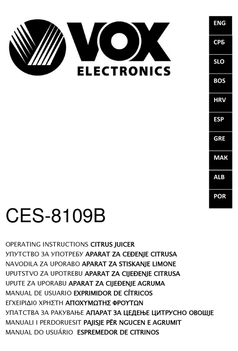 VOX electronics CES-8109B operating instructions