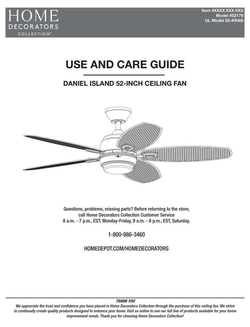Home Decorators Collection DANIEL 52179 Use and care guide Home Decorators Collection DANIEL 52179 Use and care guide
