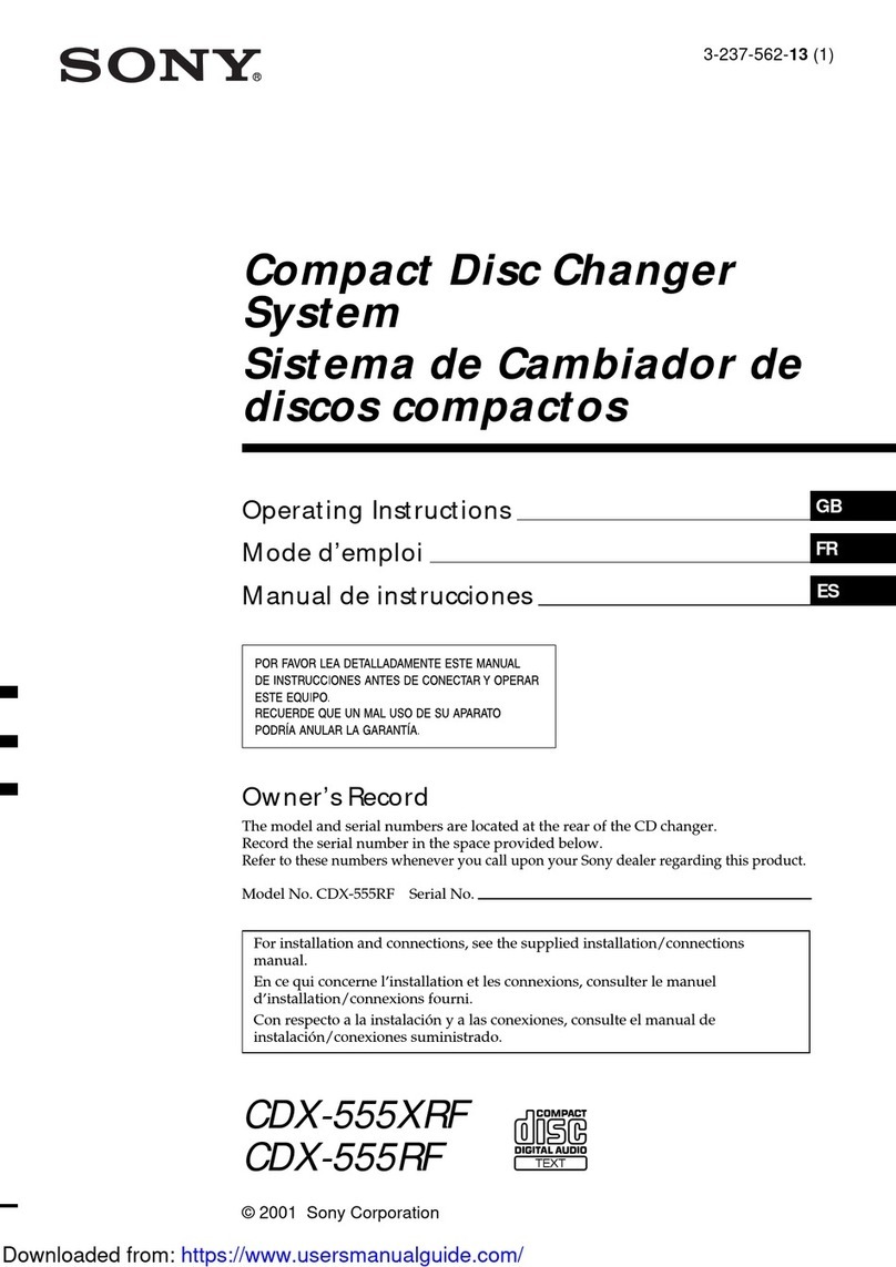 Sony CDX-555RF operating instructions