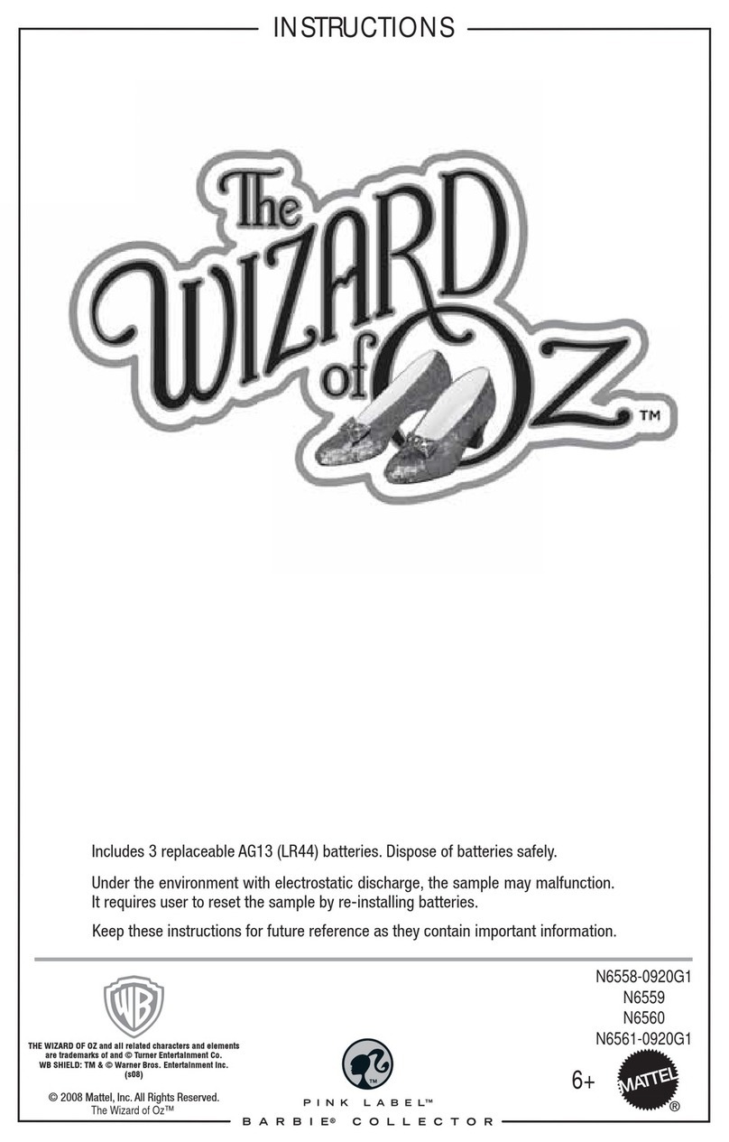 Mattel Pink Label Barbie Collector The Wizard of OZ... instructions