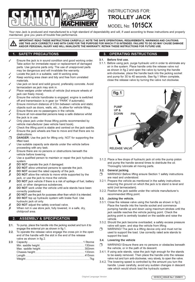 Sealey 1015CX instructions