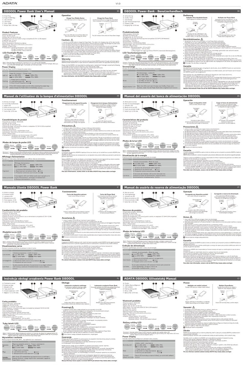 Adata D8000L user manual