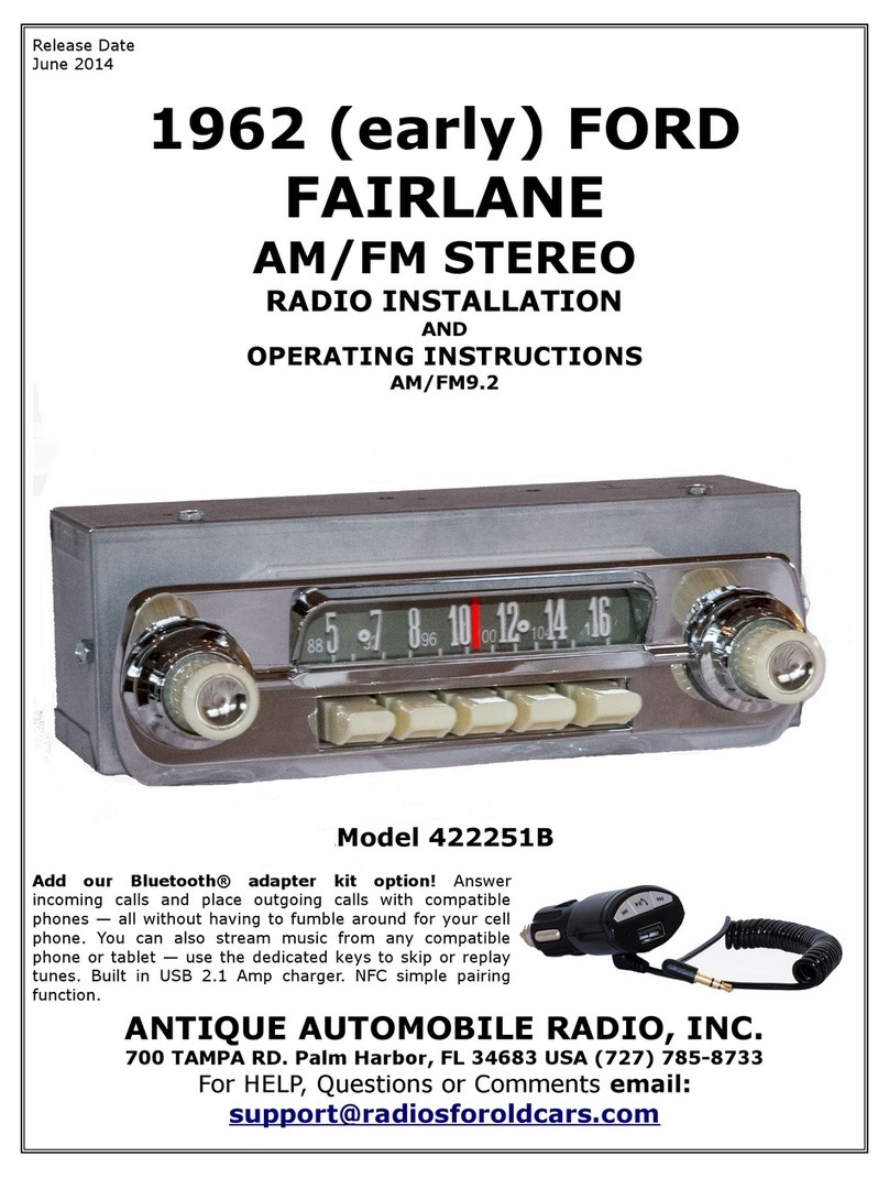 Antique Automobile Radio 422251B User manual