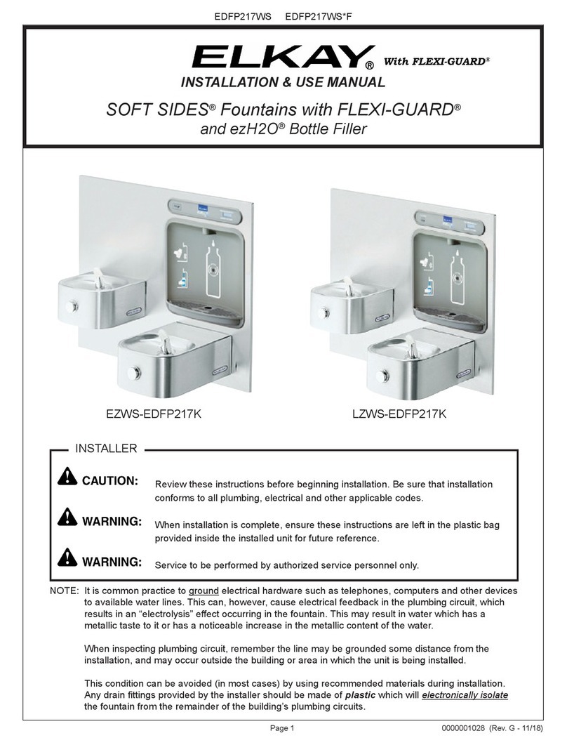 Elkay FLEXI-GUARD SOFT SIDES ezH2O EDFP217WS F... Installation & use manual Elkay FLEXI-GUARD SOFT SIDES ezH2O EDFP217WS F... Installation & use manual