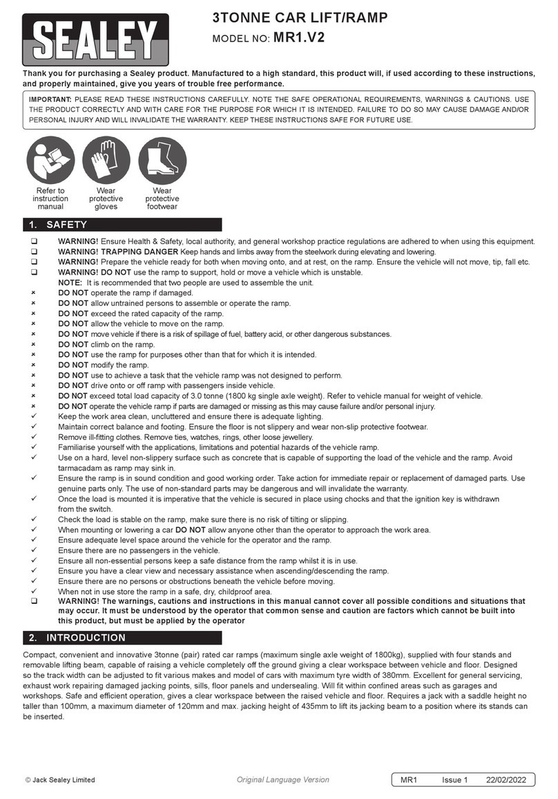 Sealey MR1.V2 User manual