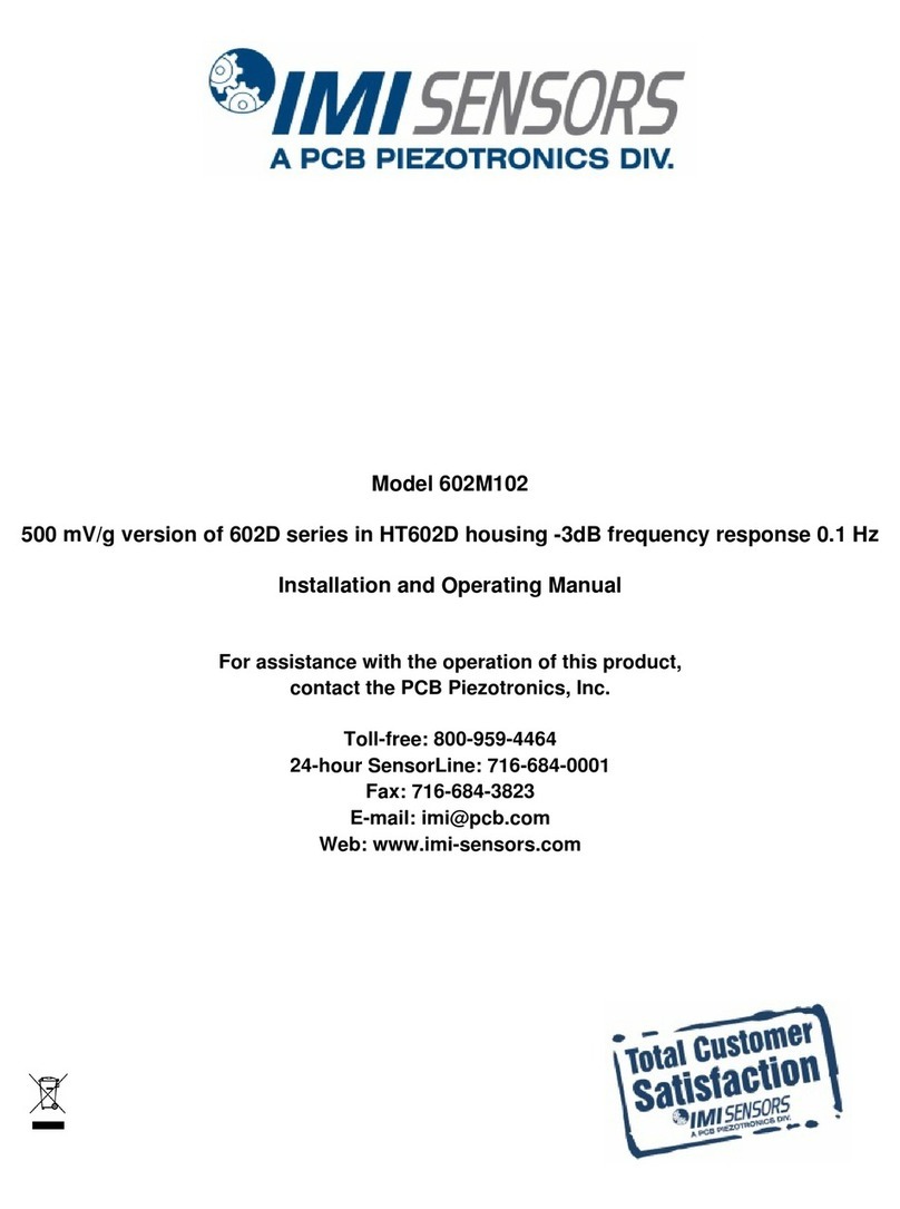 PCB Piezotronics IMI SENSORS 602M102 User manual PCB Piezotronics IMI SENSORS 602M102 User manual