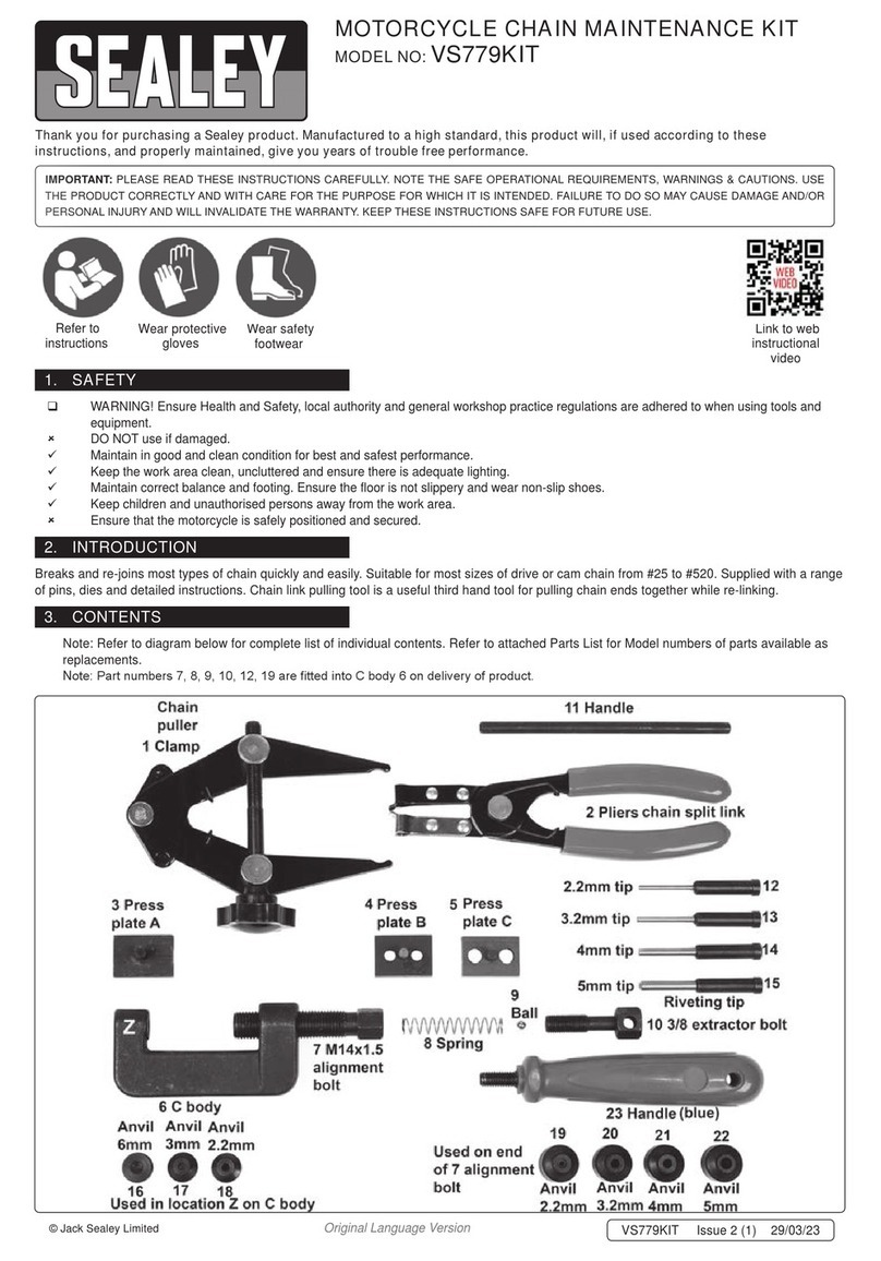 Sealey VS779KIT User manual