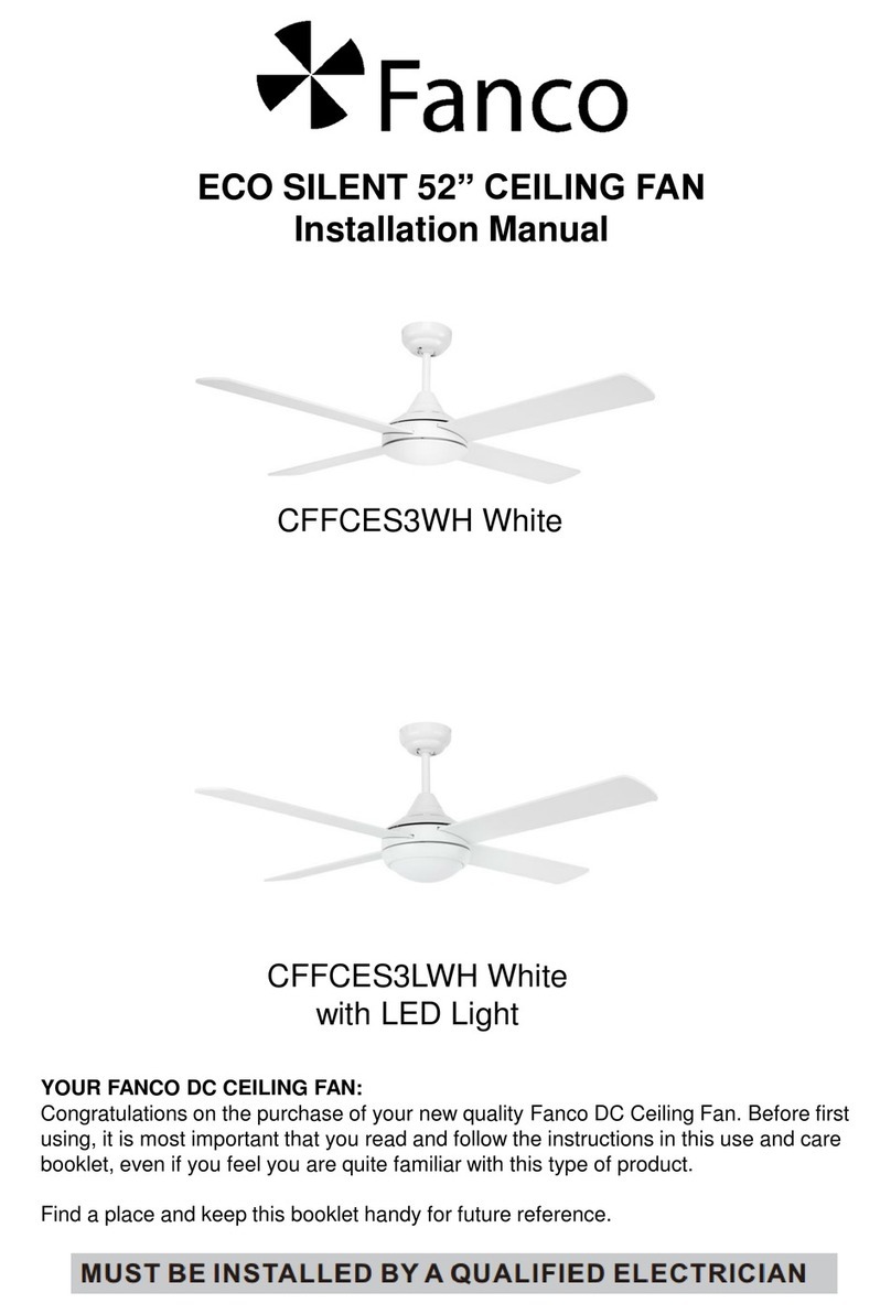 Fanco ECO SILENT CFFCES3WH installation manual