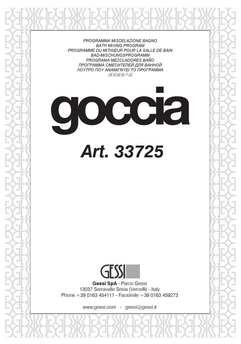 Gessi goccia 33725 Troubleshooting guide