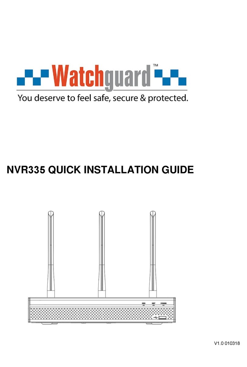 Watchguard NVR335 User manual
